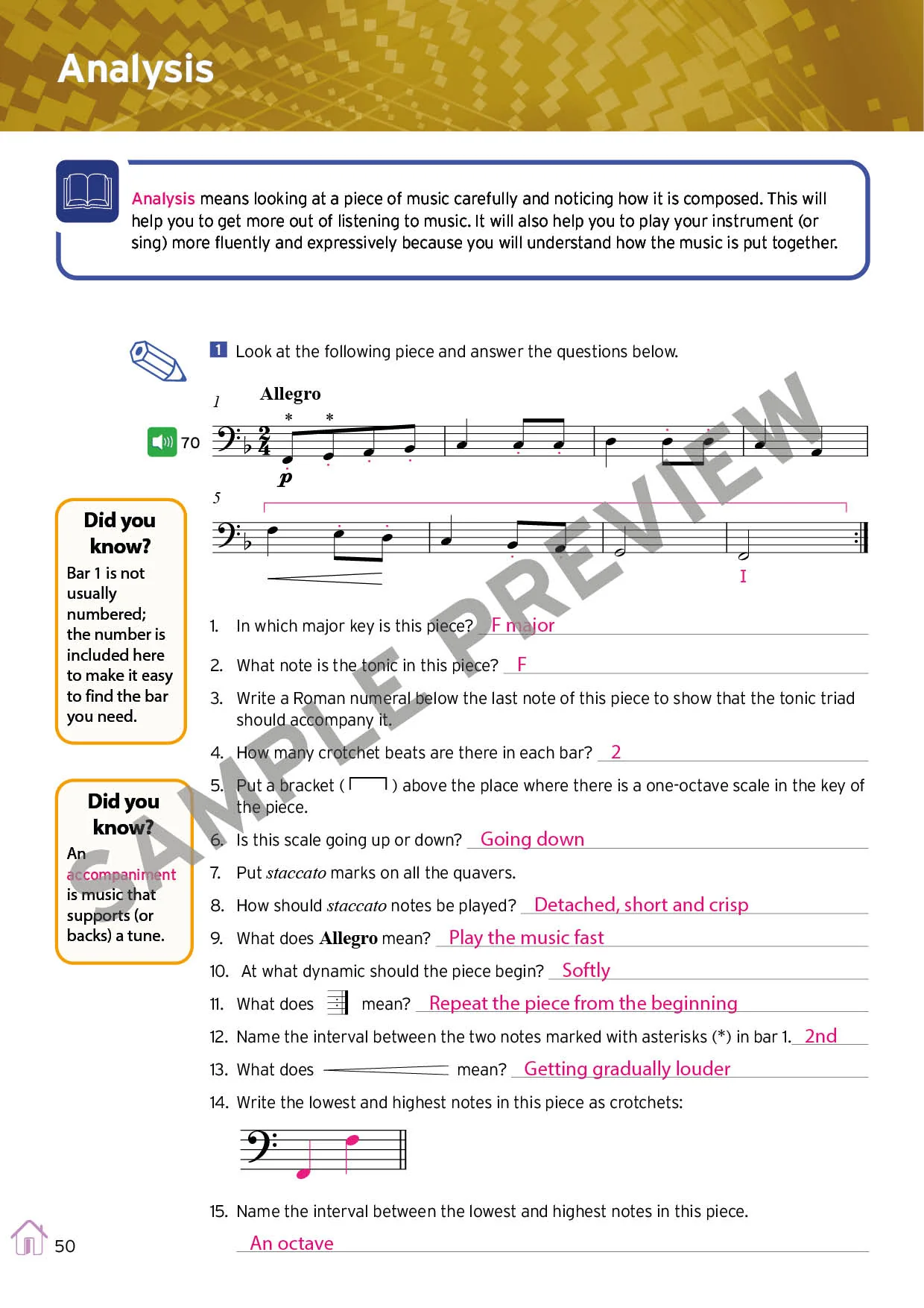 Theory of Music Model Answers Grade 1 — ebook - Image 5